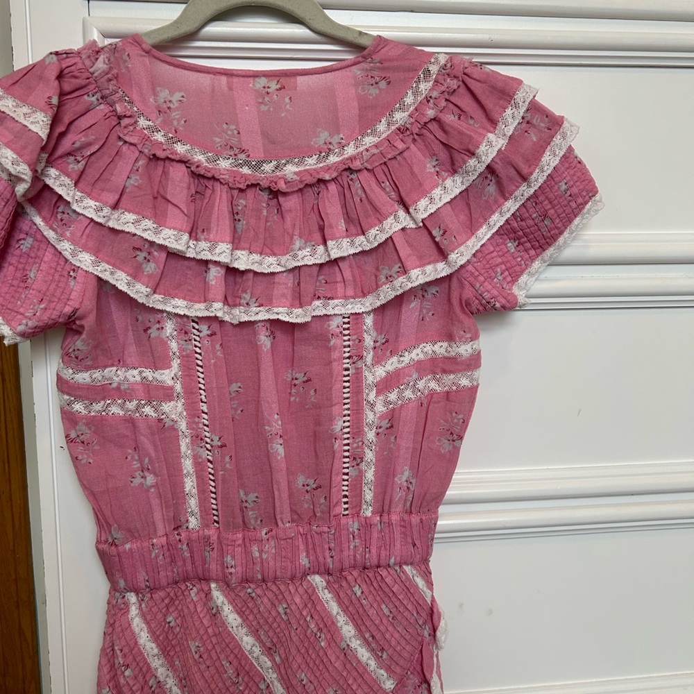 Loveshackfancy Bonita Dress Pink Jam - Picture 6 of 6
